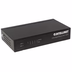 Intellinet 561228 commutateur réseau Non-géré Gigabit Ethernet (10/100/1000) Connexion Ethernet, supportant l'alimentation via ce port (PoE) Noir