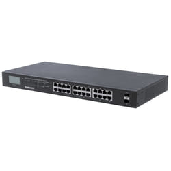 Intellinet 561242 commutateur réseau Non-géré Gigabit Ethernet (10/100/1000) Connexion Ethernet, supportant l'alimentation via ce port (PoE) 1U Noir