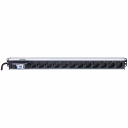 Intellinet 711449 unité de distribution d'énergie 12 sortie(s) CA Noir, Gris