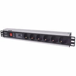 Intellinet 713962, 1.5U, Bloc d'alimentation, Aluminium, Noir, 6 sortie(s) CA, 3 m