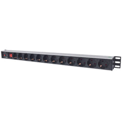 Intellinet 714044 unité de distribution d'énergie 12 sortie(s) CA 1U Noir