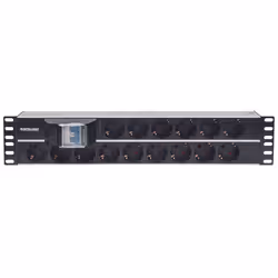 Intellinet 714051 unité de distribution d'énergie 15 sortie(s) CA 2U Aluminium, Noir