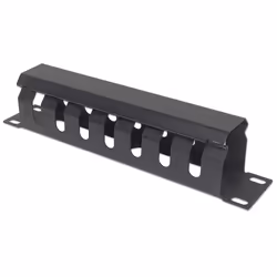 Intellinet 714853, Panneau de gestion de câbles, Noir, Plastique, 1U, 25,4 cm (10"), 254,4 mm