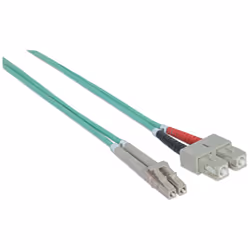 Intellinet 750158 câble de fibre optique 2 m LC SC OM3 Couleur aqua