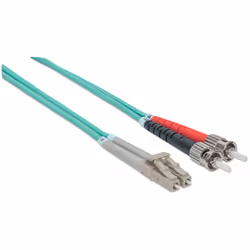 Intellinet 751117 câble de fibre optique 1 m ST LC OM3 Couleur aqua