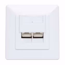 Intellinet 771900 prise de courant 2 x RJ-45 Blanc