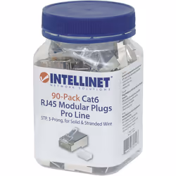 Intellinet 790543, RJ45, Acier inoxydable, Polycarbonate, Cat6, U/FTP (STP), Or