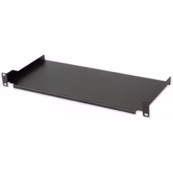 Techly I-CASE TRAY-4-BK, Etagère ajustable, Noir, 1U, IEC 297, ISO 9001, 48,3 cm (19"), 200 mm
