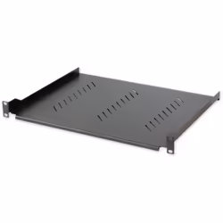 Techly I-CASE TRAY-130BK, Etagère ajustable, Noir, 25 kg, 1U, ISO 9001, 48,3 cm (19")