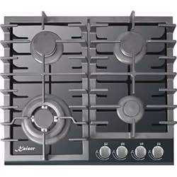 Plaque de cuisson à gaz - Kaiser - KCG 6383 - 60 cm - 4 brûleurs - Verre trempé - 38 kW WOK