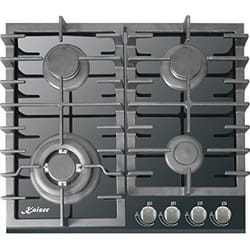 Plaque de cuisson à gaz - Kaiser - KCG 6383 - 60 cm - 4 brûleurs - Verre trempé - 38 kW WOK