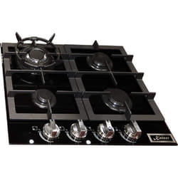 Plaque de cuisson à gaz - Kaiser - KCG 6387 - 60 cm - Verre noir - 4 zones avec brûleur Turbo