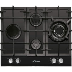 Plaque de cuisson au gaz - Kaiser - KCG 6394 Turbo - 60 cm - Verre noir - Brûleur Turbo