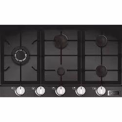 Plaque de cuisson à gaz - Kaiser - KCG 9387 Turbo - 90 cm - Verre noir - 5 zones