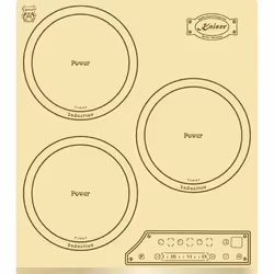 Plaque de cuisson à induction - Kaiser - KCT 4795 FI ELFAD - Noir - 3 zones - Commande tactile