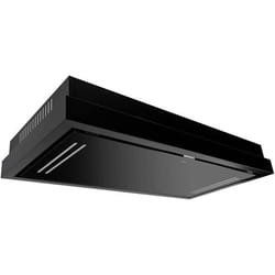 Hotte de plafond GURARI GCH C 343 90 BL PRIME Hotte aspirante encastrable 90cm/ Noir verre/ Efficace/ Moteur EBM/ Puissant 1000m³