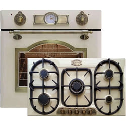 Cuisinière à gaz - Kaiser - Empire - Ivoire - 90 cm - Four à gaz simple