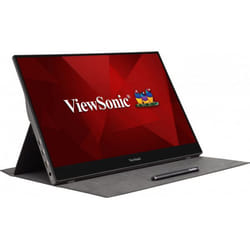 Viewsonic TD1655 écran plat de PC 15.6" Full HD LED Écran tactile Multi-utilisateur Noir, Argent