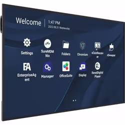 Viewsonic CDE7530 affichage de messages 75" Wifi 450 cd/m² 4K Ultra HD Noir Écran tactile Intégré dans le processeur Android 11