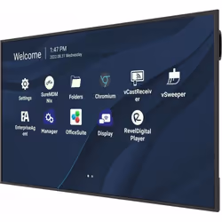 Viewsonic CDE7530 affichage de messages 75" Wifi 450 cd/m² 4K Ultra HD Noir Écran tactile Intégré dans le processeur Android 11