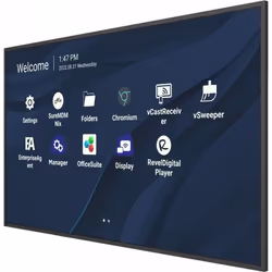 Viewsonic CDE9830 affichage de messages 98" Wifi 500 cd/m² 4K Ultra HD Noir Écran tactile Intégré dans le processeur Android 11 - Vue supplémentaire 4