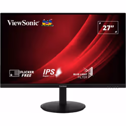 Viewsonic VG2709-2K-MHD, 68,6 cm (27"), 2560 x 1440 pixels, Quad HD, LED, 5 ms, Noir