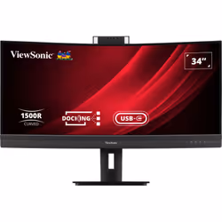 Viewsonic VG3457CV, 86,4 cm (34"), 3440 x 1440 pixels, UltraWide Quad HD, LED, 5 ms, Noir