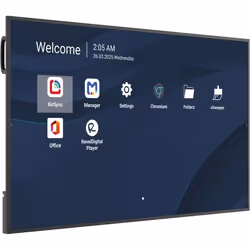 Viewsonic CDE6514-2C Écran d'affichage dynamique Écran plat de signalisation numérique 165,1 cm (65") LCD Wifi 500 cd/m² 4K Ultra HD Noir Intégré dans le processeur Android 14 24/7 - Vue supplémentaire 2