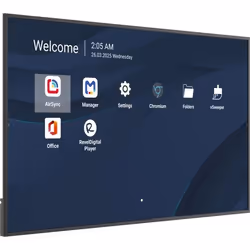 Viewsonic CDE7514-2C Écran d'affichage dynamique Écran plat de signalisation numérique 190,5 cm (75") LCD Wifi 500 cd/m² 4K Ultra HD Noir Intégré dans le processeur Android 14 24/7 - Vue supplémentaire 2