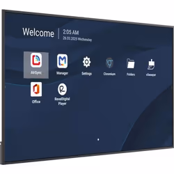 Viewsonic CDE8614-2C Écran d'affichage dynamique Écran plat de signalisation numérique 2,18 m (86") LCD Wifi 500 cd/m² 4K Ultra HD Noir Intégré dans le processeur Android 14 24/7 - Vue supplémentaire 2