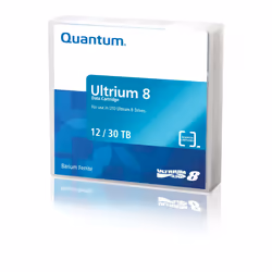 Quantum MR-L8MQN-01, Bande de données vierge, LTO, 12 To, 30 To, 2,5:1, Rouge
