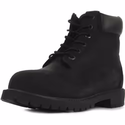 Boots enfant Timberland 6in Prem Black Nubuck - Cuir - Lacets - Noir