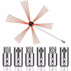 Kit de ramonage - VEVOR - YCS7M - 7 tiges en nylon - Flexible - Compatible perceuse électrique