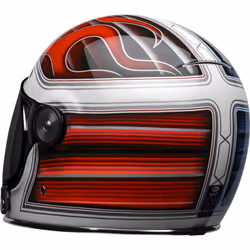 Bell Bullitt DLX Barracuda casque, blanc-rouge-bleu, taille S pour Hommes