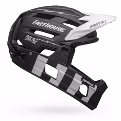 Bell Helmets Super Air R Spherical, Casque intégral, Construction par moulage, Visière de casque, Mat