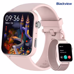 Montre Connectée Femme Appel SmartWatch de Fitness Blackview Tracker dActivit pour Android iOS Samsung XIAOMI Iphone Rose
