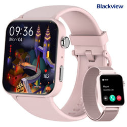 Montre Connectée Femme Appel SmartWatch de Fitness Blackview Tracker dActivit pour Android iOS Samsung XIAOMI Iphone Rose