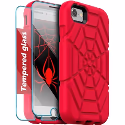 Coque pour iPhone SE 2022/2020iPhone 8/7/6/6S avec 2 protecteurs décran en Verre trempéRobuste et résistante aux Chocs pour i ...