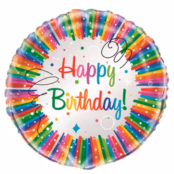 Unique Party 49577, Ballon-jouet, Feuille, Multicolore, Anniversaire, Rond, 45 cm