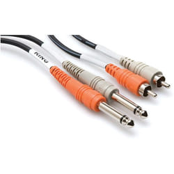 Hosa Technology CPR-202 câble audio 2 m 2 x RCA 2 x 6,35 mm TS Noir