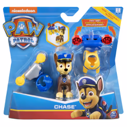 PAW Patrol , Figurine Chase Action Pack avec 2 uniformes interchangeables, pour les enfants à partir de 3 ans