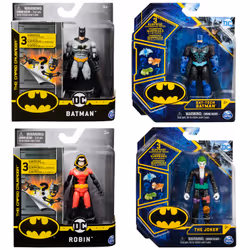 DC Comics BATMAN - FIGURINE BASIQUE 10 CM Batman - - Figurine Articulée Avec 3 Accessoires Mission Mystère jouet Batman 10 cm - 6055946 - Plusieurs modèles disponibles - Jouet Enfant 3 Ans et +