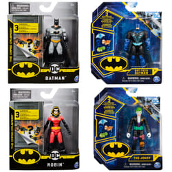 DC Comics BATMAN - FIGURINE BASIQUE 10 CM Batman - - Figurine Articulée Avec 3 Accessoires Mission Mystère jouet Batman 10 cm - 6055946 - Plusieurs modèles disponibles - Jouet Enfant 3 Ans et +