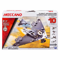Meccano - Multimodels, coffret Opération aérienne 10 modèles, Ensemble de monteurs d'avion, 8 an(s), Métal