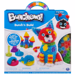 Bunchems – Coffret Bunch'n Build avec 4 modèles et 400 , à partir de 6 ans, Bunchems, Multicolore, Enfant, 6 an(s), Garçon/Fi ...