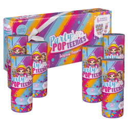 Party Popteenies Party POP TEENIES – Party Pack – Lot de 6 Surprise Poppers avec confettis, mini-poupées à collectionner et a ...