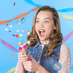 Party Popteenies Party POP TEENIES – Party Pack – Lot de 6 Surprise Poppers avec confettis, mini-poupées à collectionner et accessoires, à partir de 4 ans