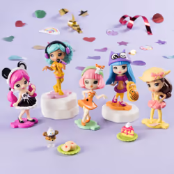 Party Popteenies Party POP TEENIES – Party Pack – Lot de 6 Surprise Poppers avec confettis, mini-poupées à collectionner et accessoires, à partir de 4 ans