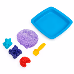 Kinetic Sand SABLE À MODELER - COFFRET CHÂTEAU BAC À SABLE 454 G + 4 ACCESSOIRES - Sculpte à l'Infini ce Sable à Modeler, Sable Coloré & Naturel, comme de la Pâte à Modeler - Jouet Enfant 3 Ans et +