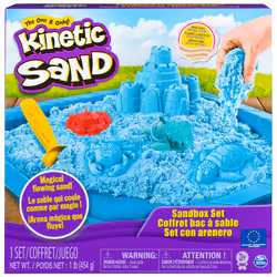 Kinetic Sand SABLE À MODELER - COFFRET CHÂTEAU BAC À SABLE 454 G + 4 ACCESSOIRES - Sculpte à l'Infini ce Sable à Modeler, Sable Coloré & Naturel, comme de la Pâte à Modeler - Jouet Enfant 3 Ans et +